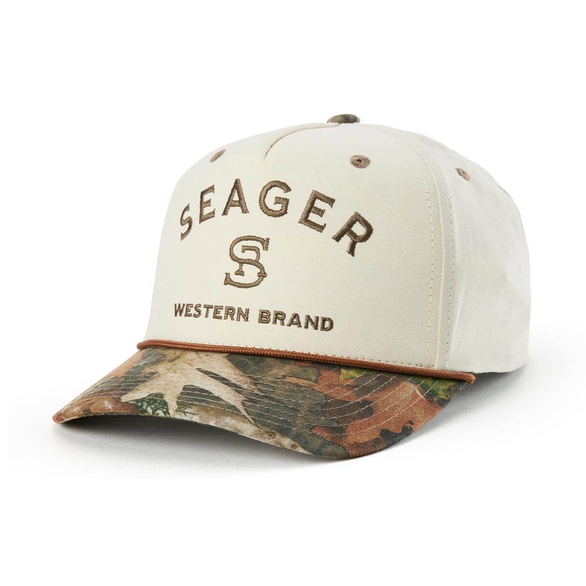 Seager Branded Cream Camo Snapback Hat