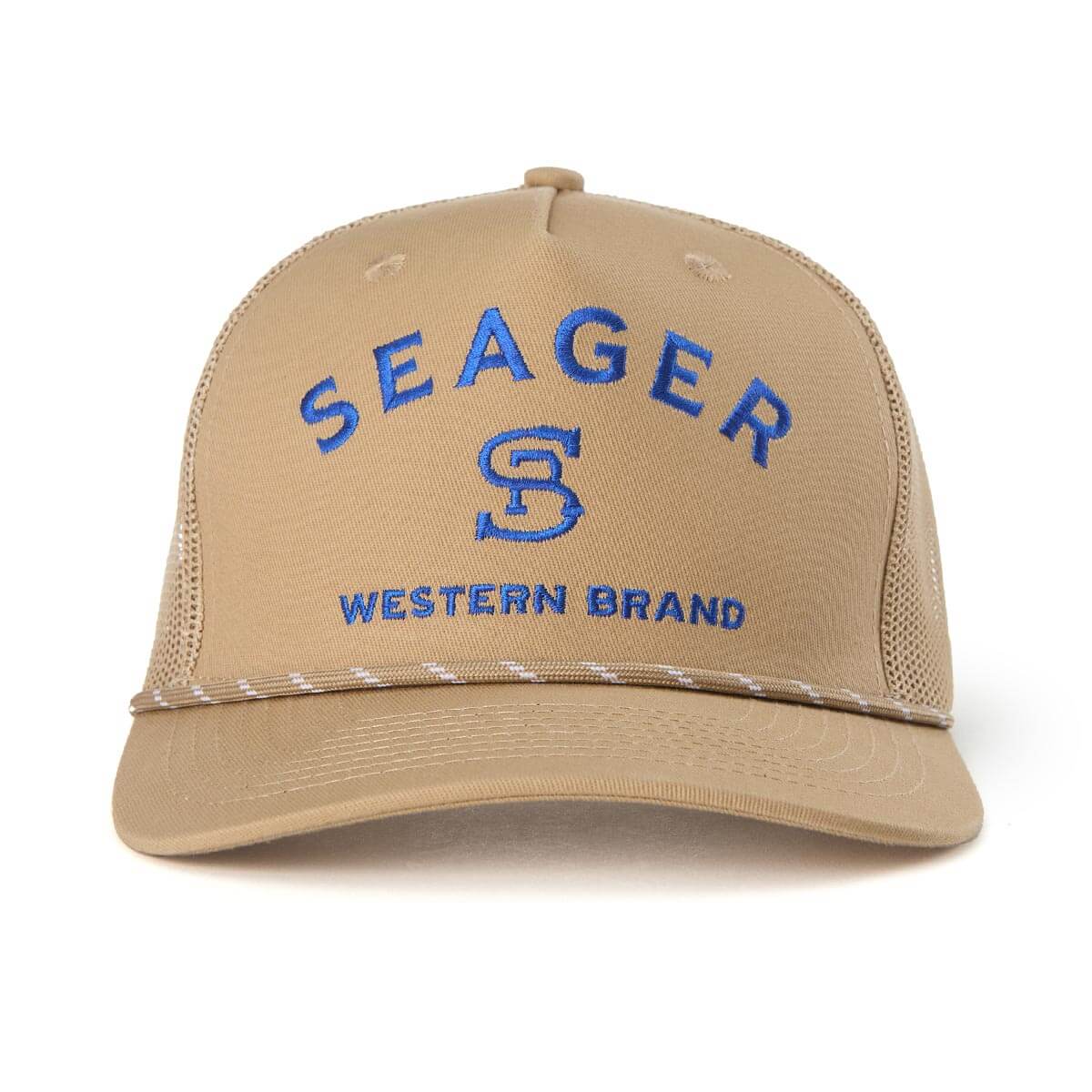 Seager Branded Trucker Khaki Snapback Hat