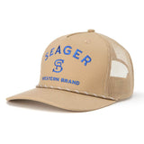 Seager Branded Trucker Khaki Snapback Hat