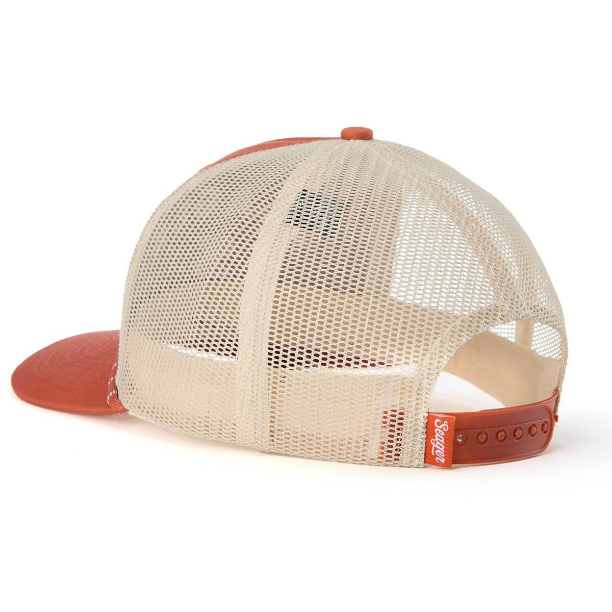 Seager Branded Orange Trucker Snapback Hat