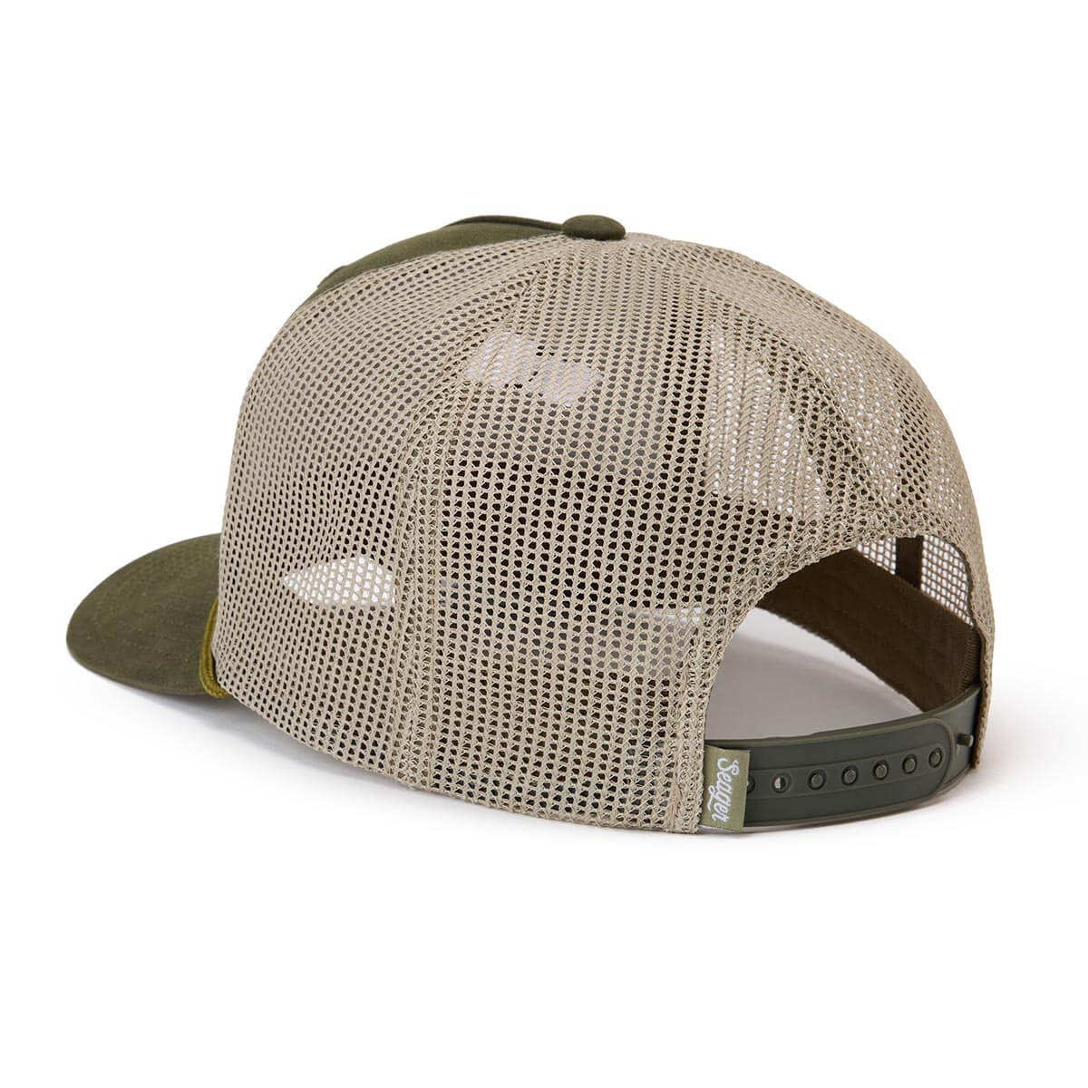 Seager Branded Green Waxed Canvas Trucker Snapback Hat