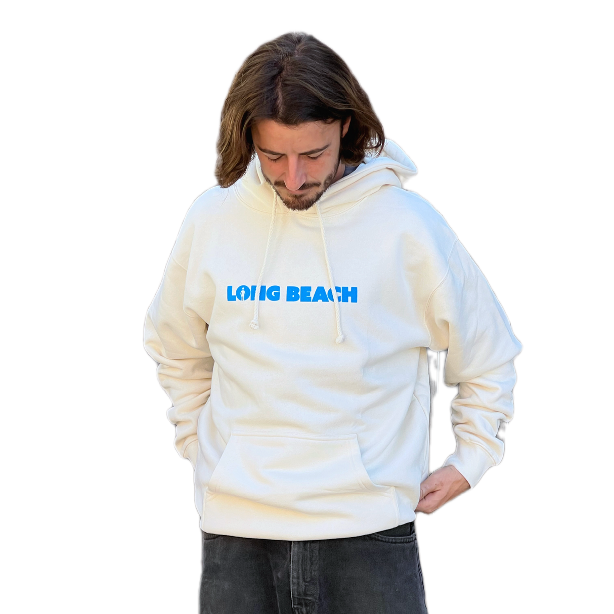 Girl x LB Skate “We OG Long Beach” Bone Hooded Sweatshirt