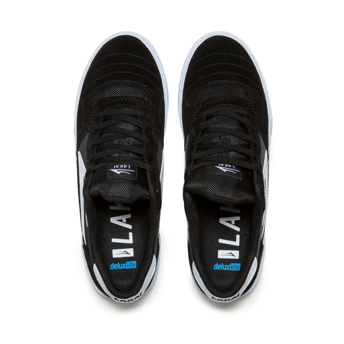 Lakai Cambridge Black/White Suede Shoes