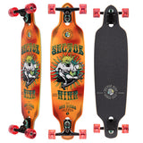 Sector Nine 9er Mini Fractal Orange 34" X 8.7" Longboard Complete Skateboard
