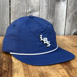 Long Beach Skate LBS Long Side Nylon Rope Navy Snapback Hat