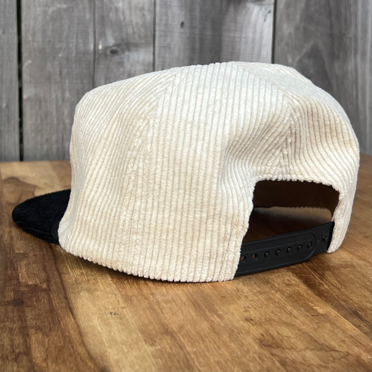 Long Beach Skate LBS Long Side Corduroy Rope Beige Black Snapback Hat