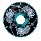 Spitfire x April Bighead Rose Formula Four 99D 56mm Black/Turquoise Swirl Skateboard Wheels