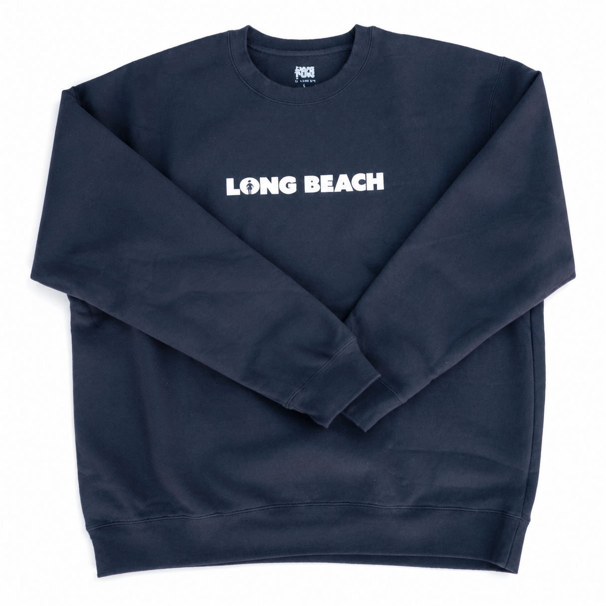 Girl x LB Skate “We OG Long Beach” Navy Crewneck Sweatshirt