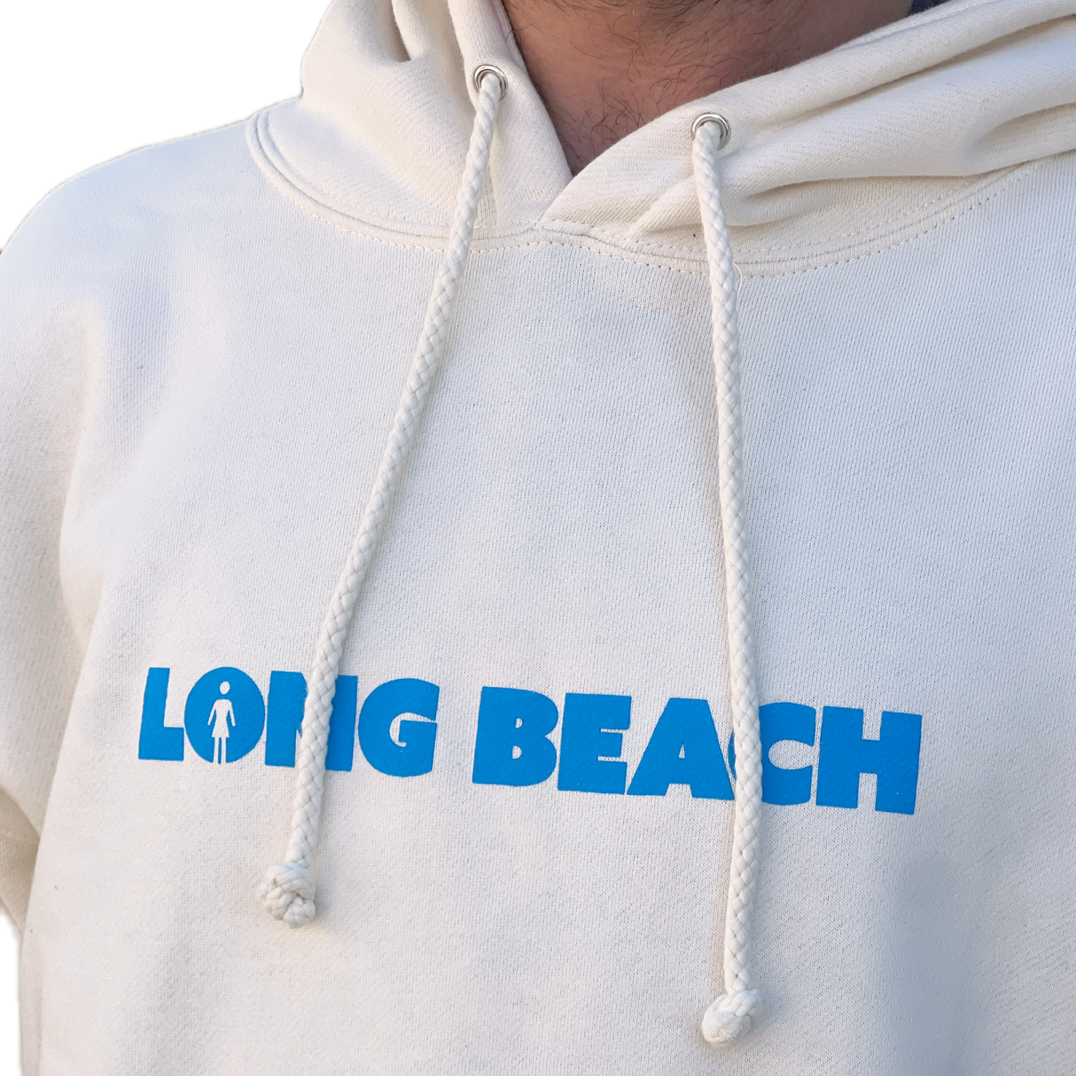 Girl x LB Skate “We OG Long Beach” Bone Hooded Sweatshirt