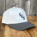 Long Beach Skate LBS Long Side Performance Water Repellent White Charcoal Snapback Hat