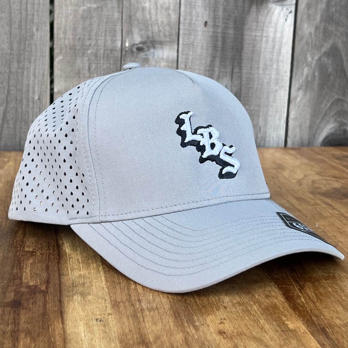 Long Beach Skate LBS Long Side Performance Water Repellent Grey Snapback Hat