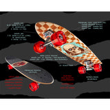 Powell Peralta Cruiser Sidewalk Surfer Natural Checker Ripper 8.37” Skateboard Complete