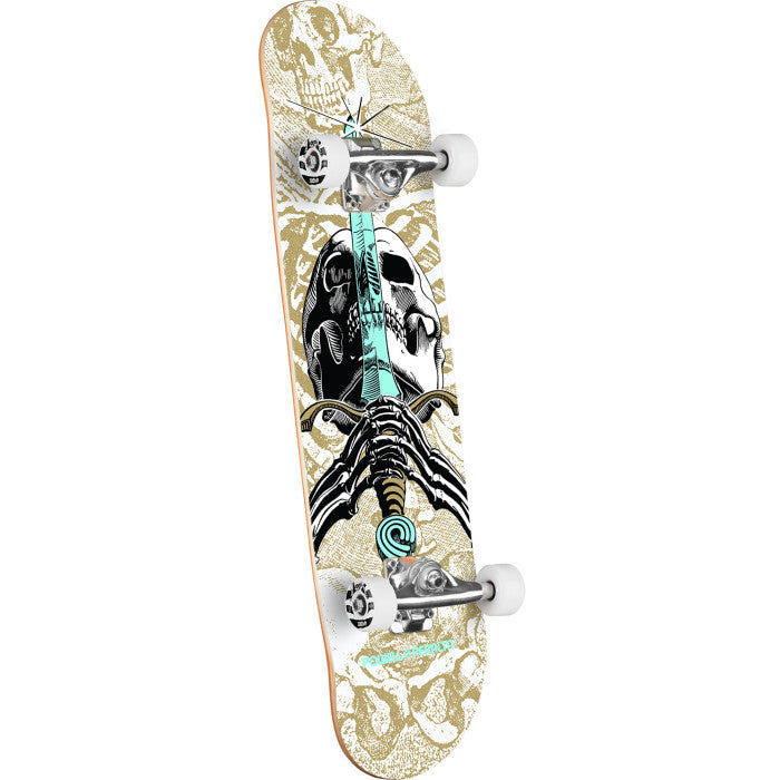 Powell Peralta Skull & Sword Birch White/Metallic Gold 8.0