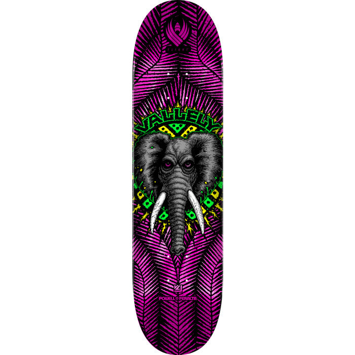 Powell Peralta Pro Mike Vallely Elephant Pink Foil Flight 8.63" x 32.2" K26 Skateboard Deck