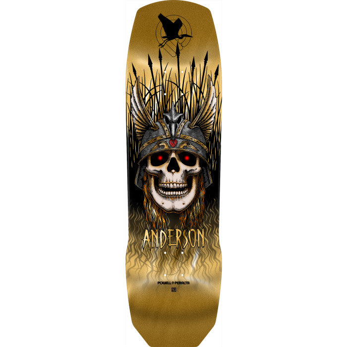 Powell Peralta Pro 7-Ply Andy Anderson Heron Gold Foil 9.13" x 32.8" 290 K21 Skateboard Deck