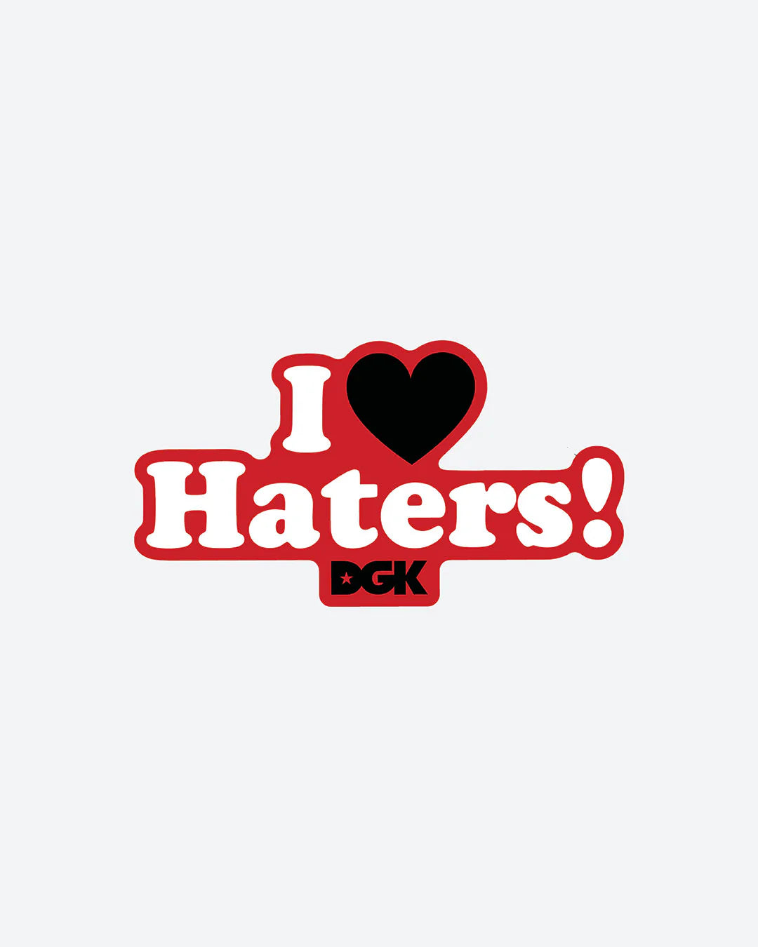 DGK Haters Red/Black Sticker