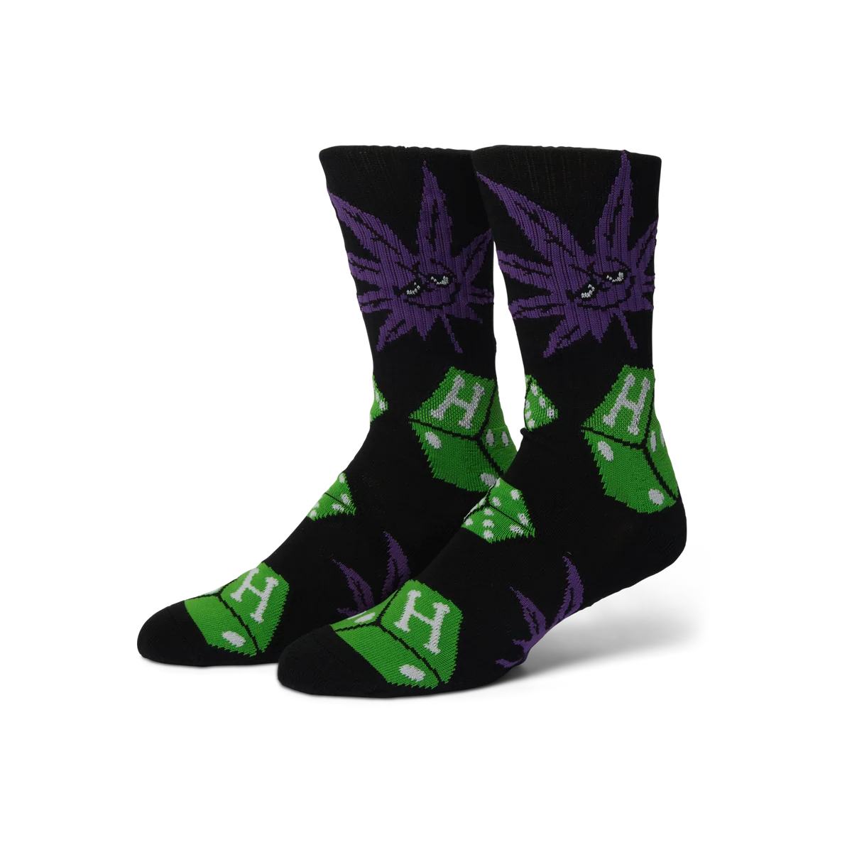 HUF Dice Buddy Black Crew Sock
