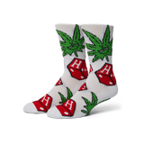 HUF Dice Buddy White Crew Sock