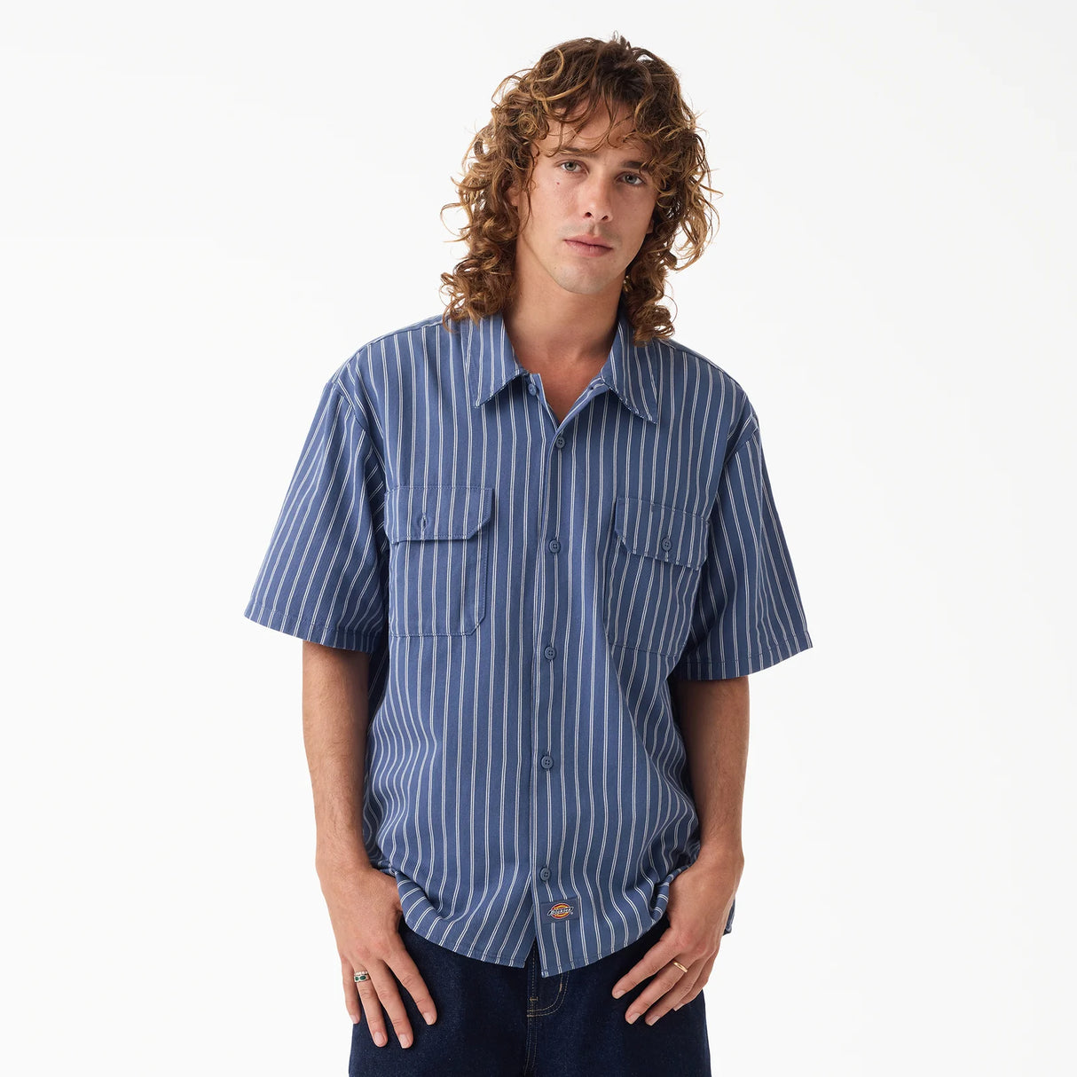 Dickies Worn In Lightweight Dark Indigo Work Shirt