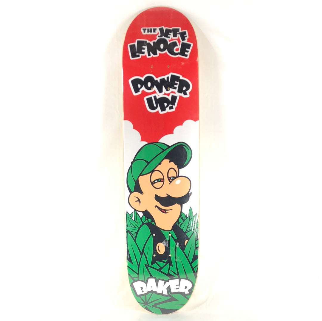 Baker Jeff Lenoce Power Up Luigi Red Green 7.75 Skateboard Deck