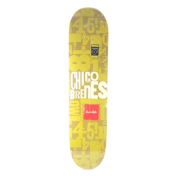 Chocolate Chico Brenes Woodtype Series Green/White Size 7.58