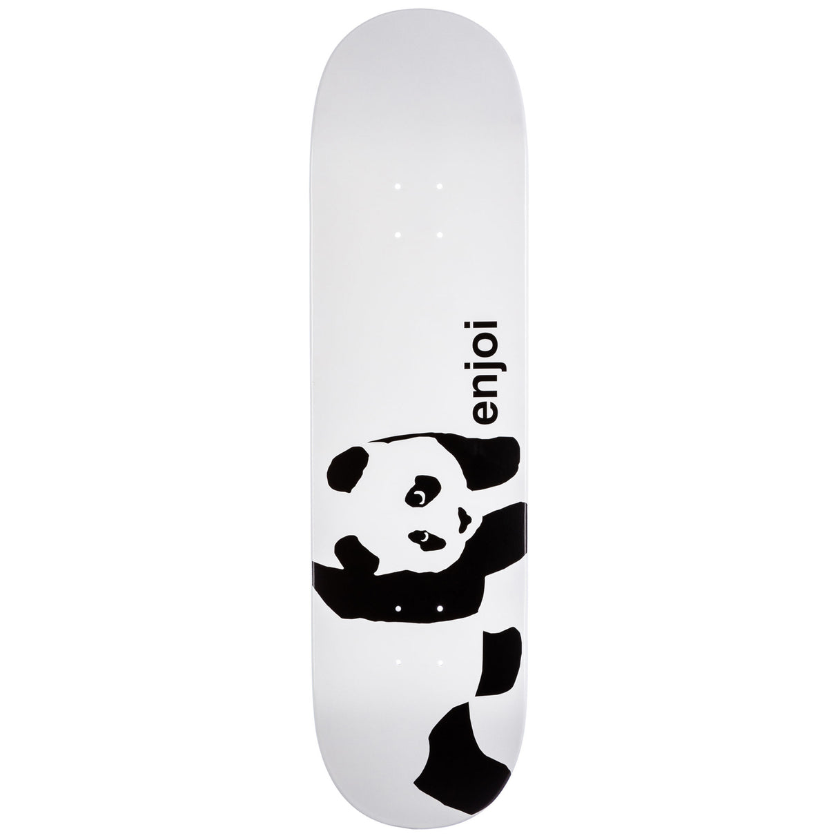 Enjoi Whitey Panda Logo Wide R7 8.0" White Skateboard Deck