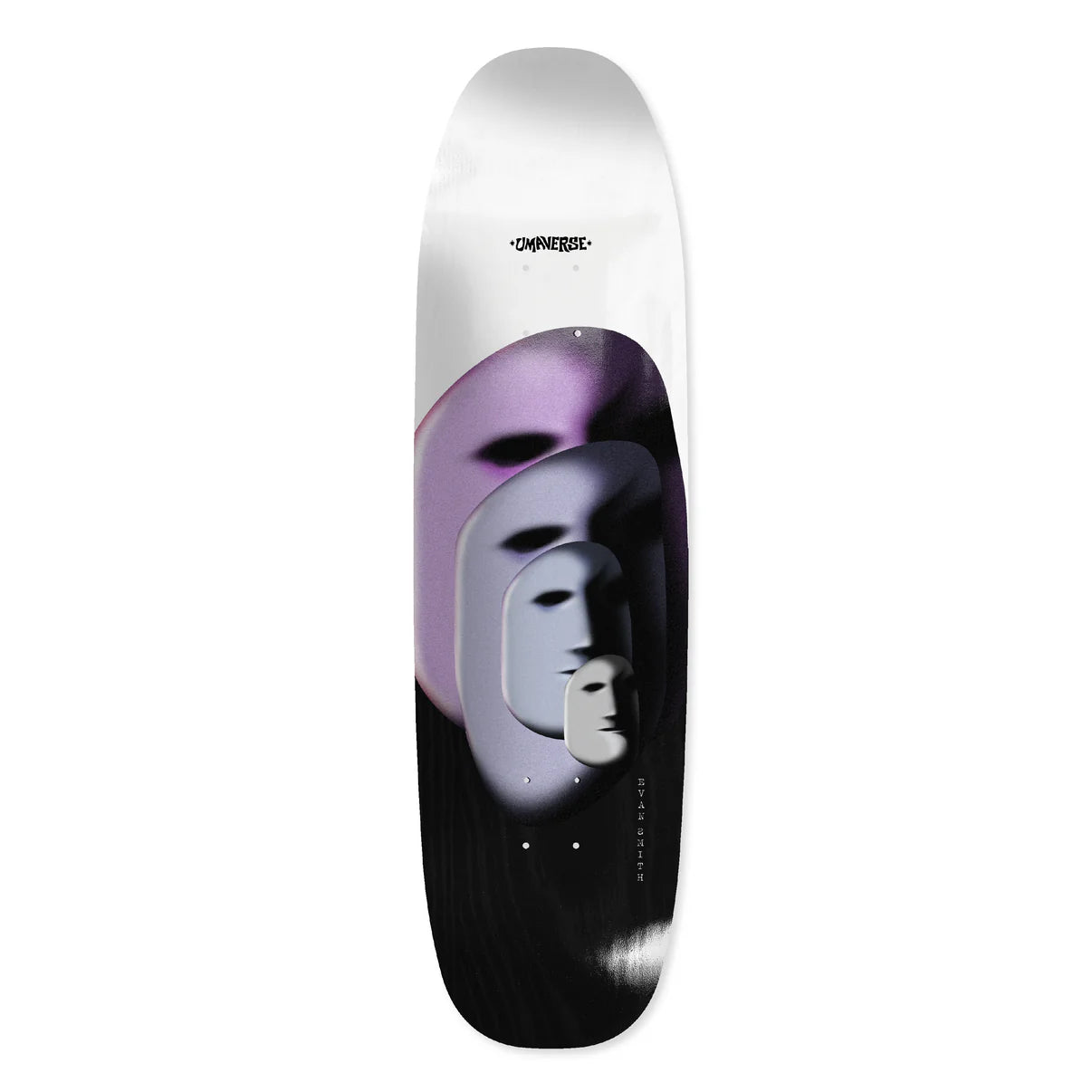 Umaverse Evan Faces 8.9" Fark Shaped Skateboard Deck