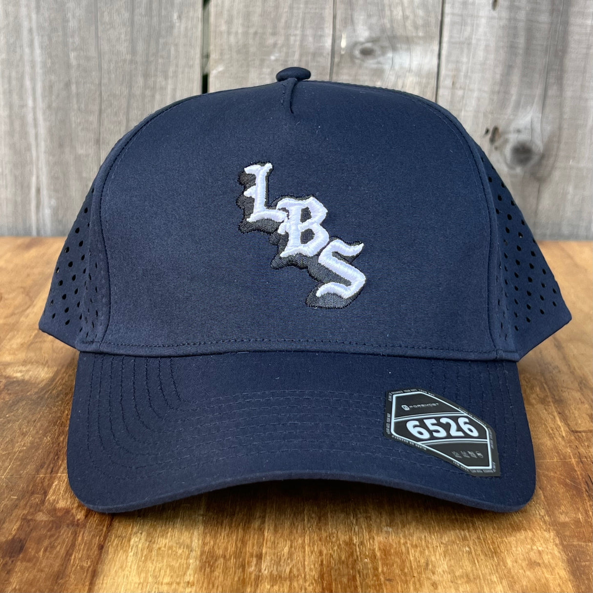 Long Beach Skate LBS Long Side Performance Water Repellent Navy Snapback Hat