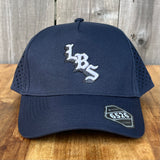 Long Beach Skate LBS Long Side Performance Water Repellent Navy Snapback Hat