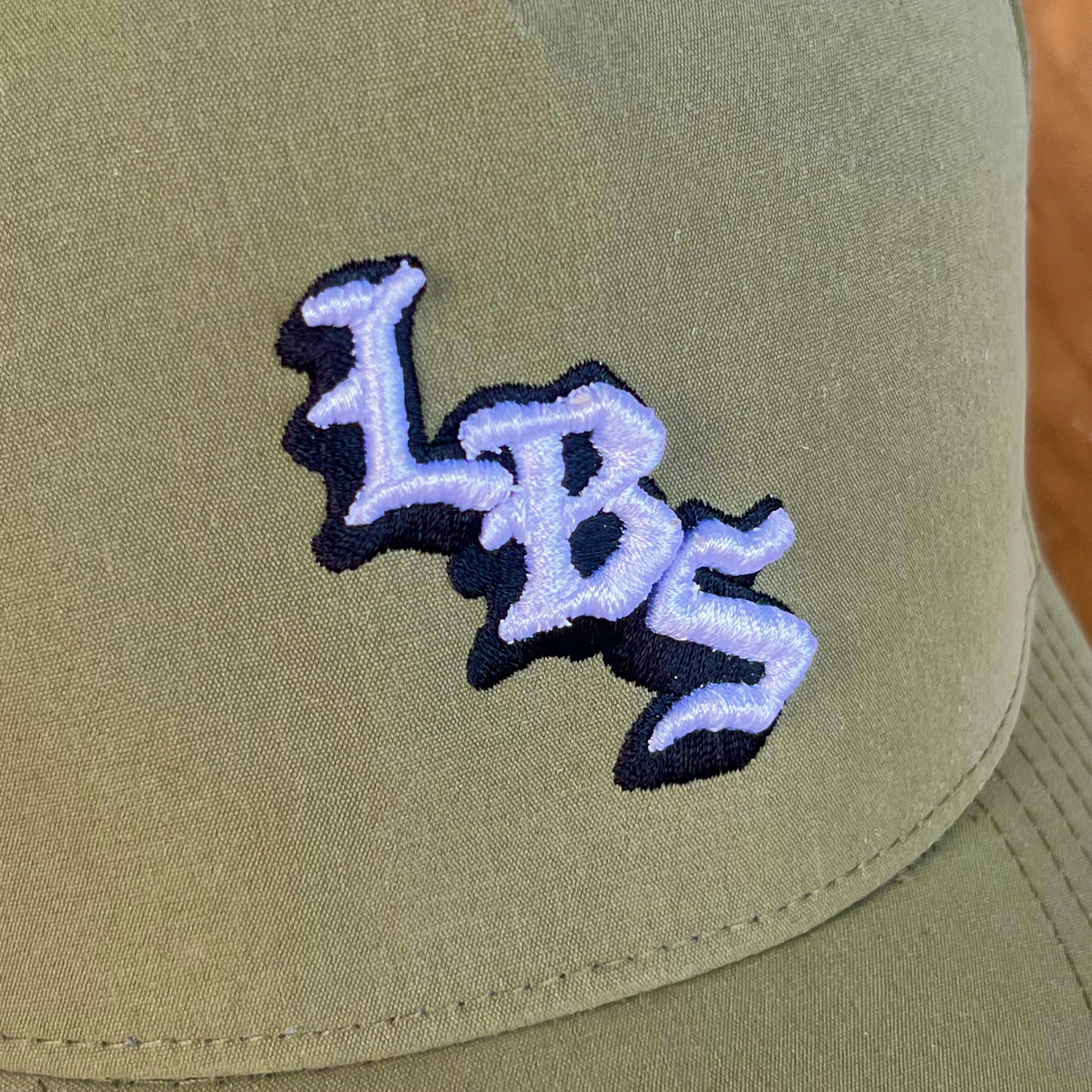 Long Beach Skate LBS Long Side Performance Water Repellent Light Army Green Snapback Hat