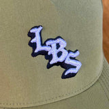 Long Beach Skate LBS Long Side Performance Water Repellent Light Army Green Snapback Hat