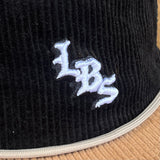 Long Beach Skate LBS Long Side Corduroy Rope Black Brown Snapback Hat