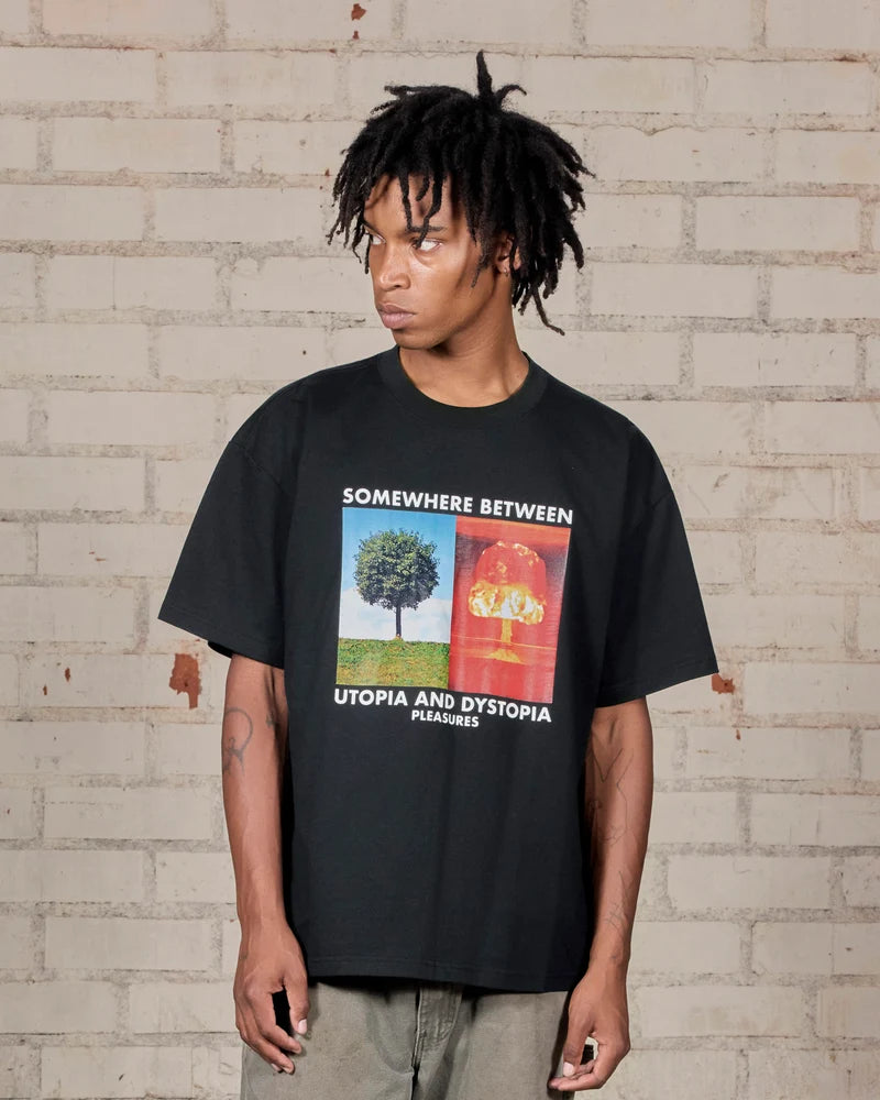 Pleasures Somewhere Black S/s Shirt