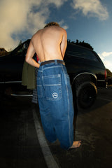 Rusty Flip Daddy Tapeless Baggy Deep Sea Blue Denim Jeans