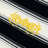 No Hours Full Circle Off White Black Striped S/s Shirt