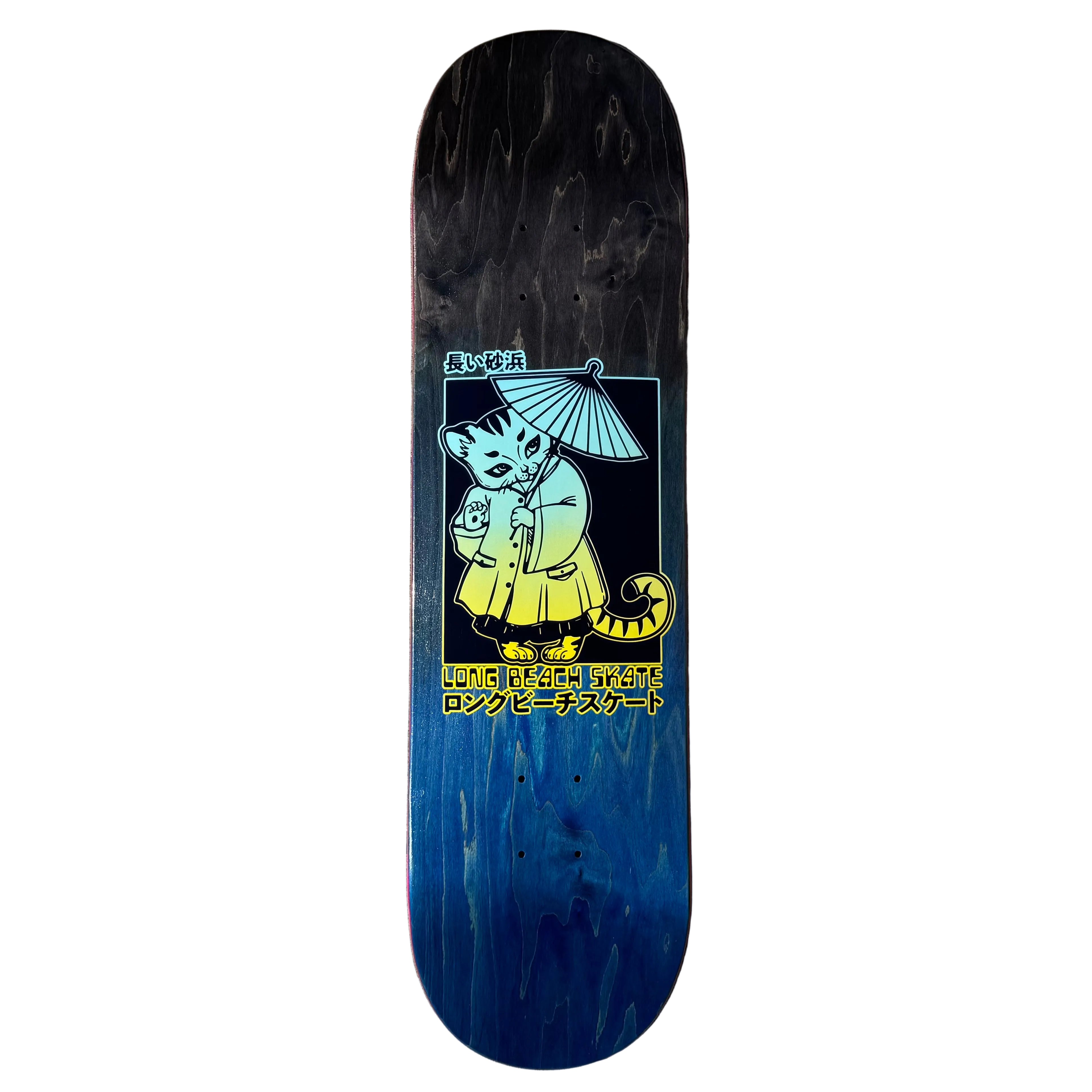 スケボー　lucky cat Long Beach Skate Co. Lucky Cat Assorted Stain Skateboard Deck