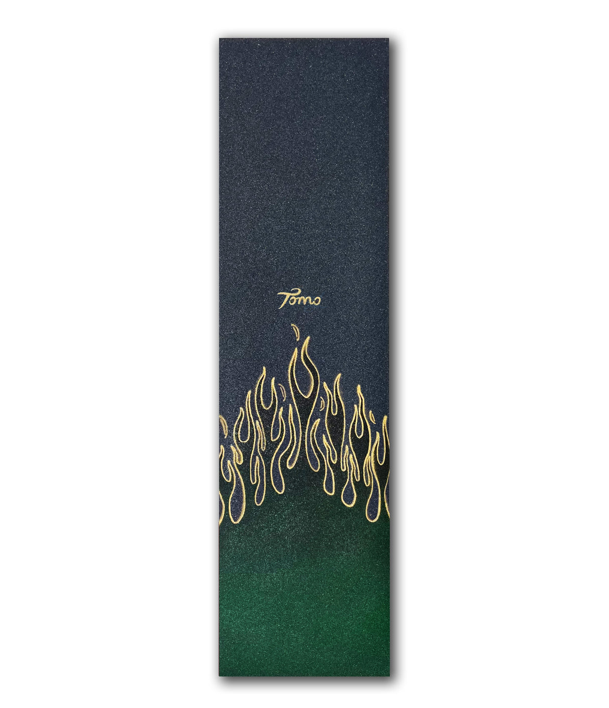 Tomo Flame - Green (Tail) Graphic Griptape
