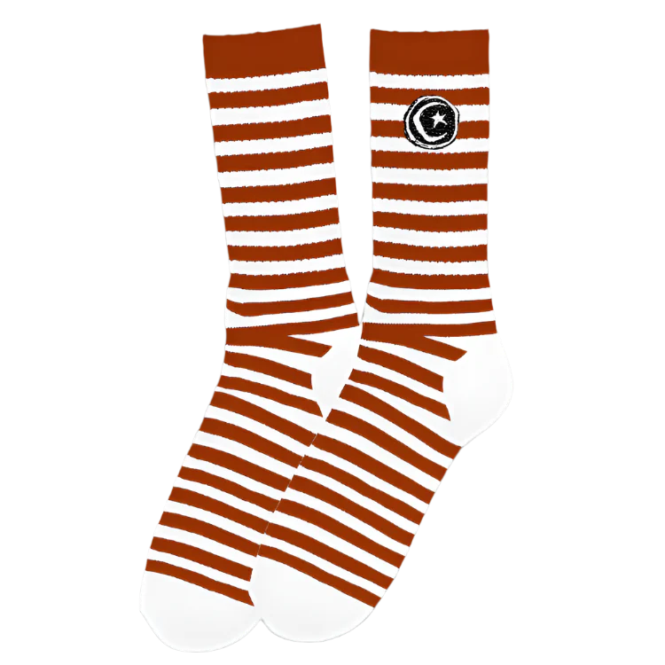 Foundation Striped Star & Moon Sienna Socks