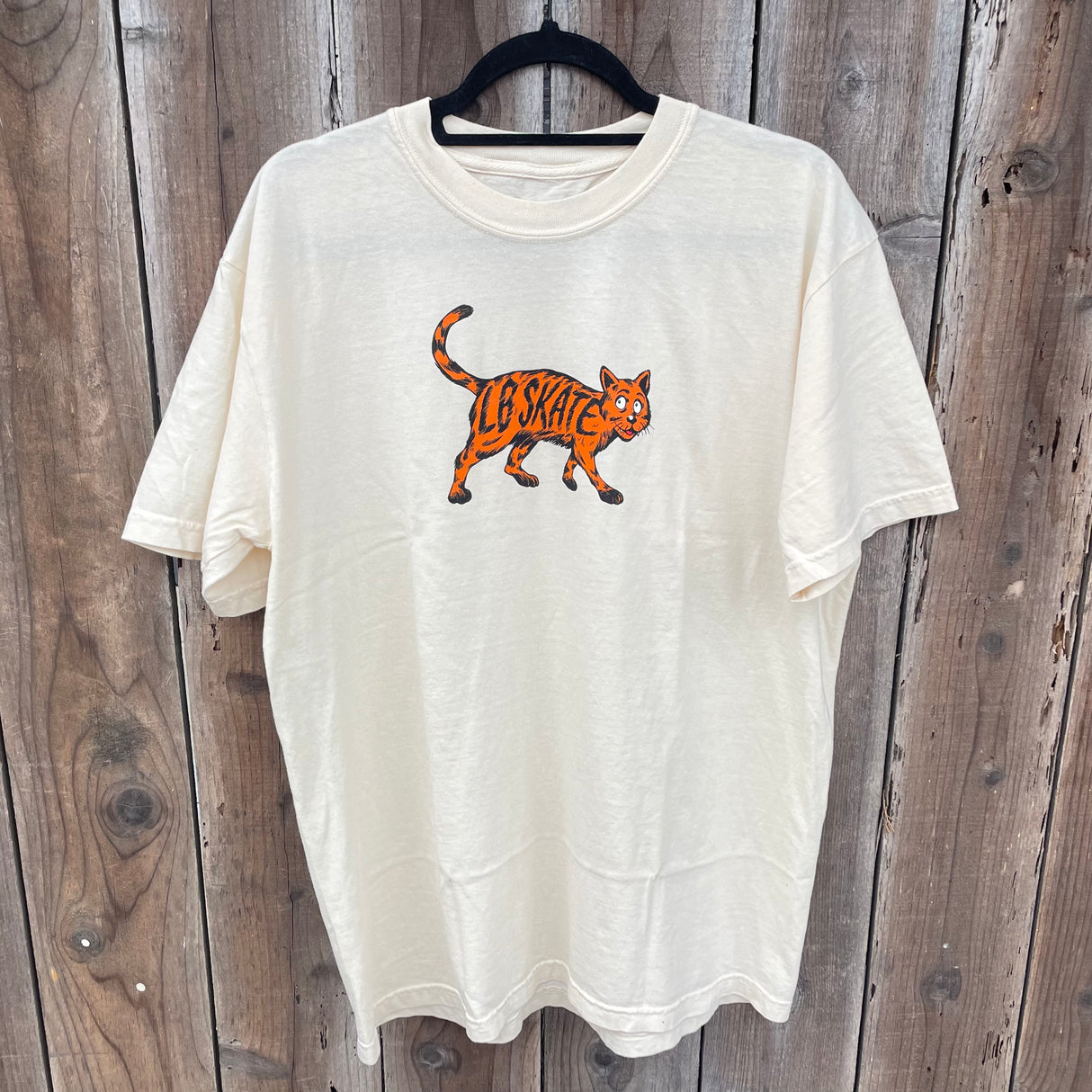 Long Beach Skate Co Alley Cat Ivory S/s Shirt