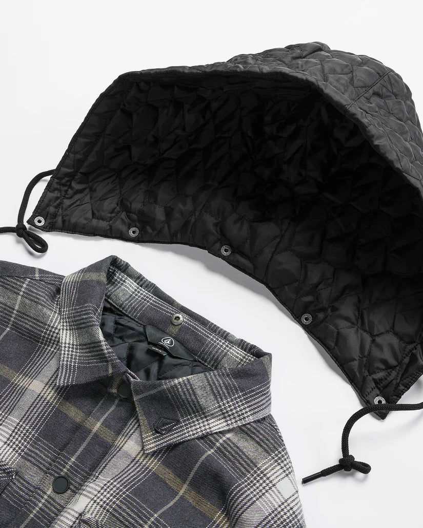 Volcom Hooded Insulated Riding Stone Flannel