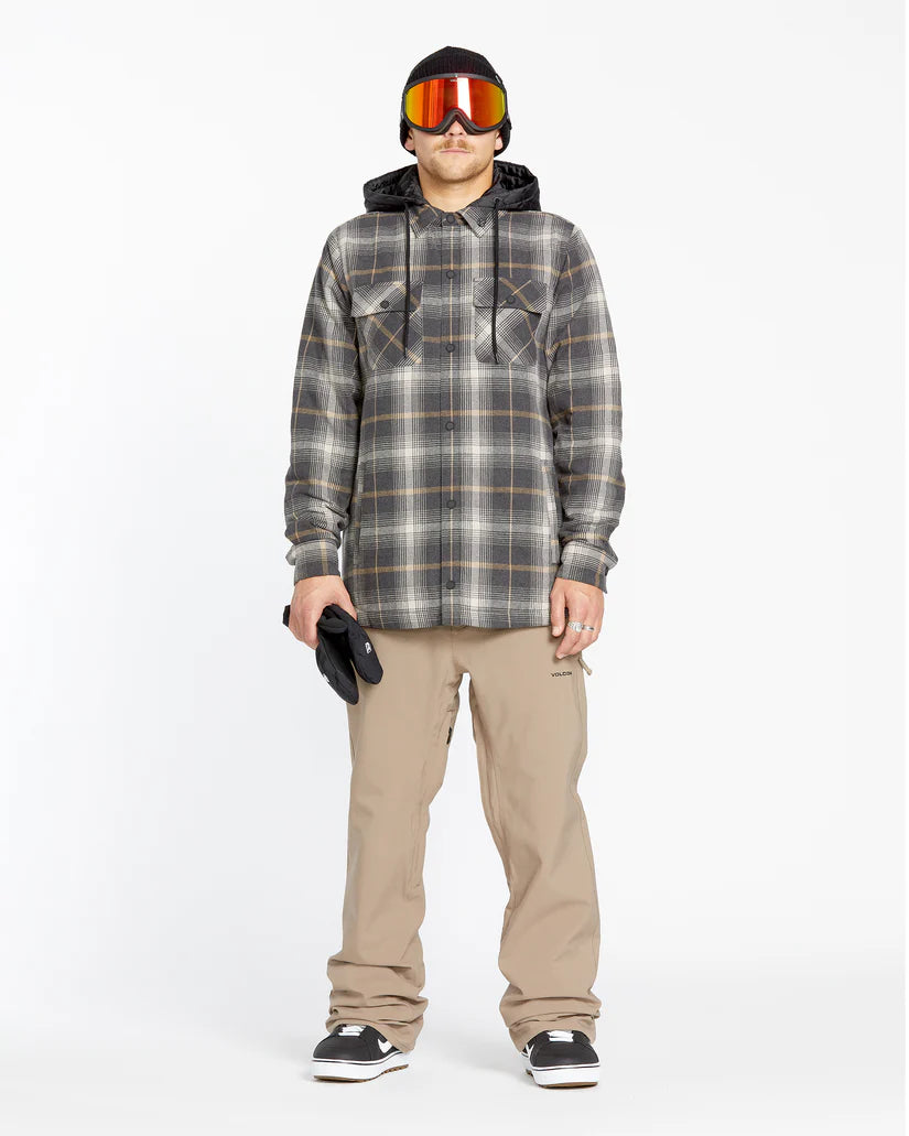 Volcom Hooded Insulated Riding Stone Flannel