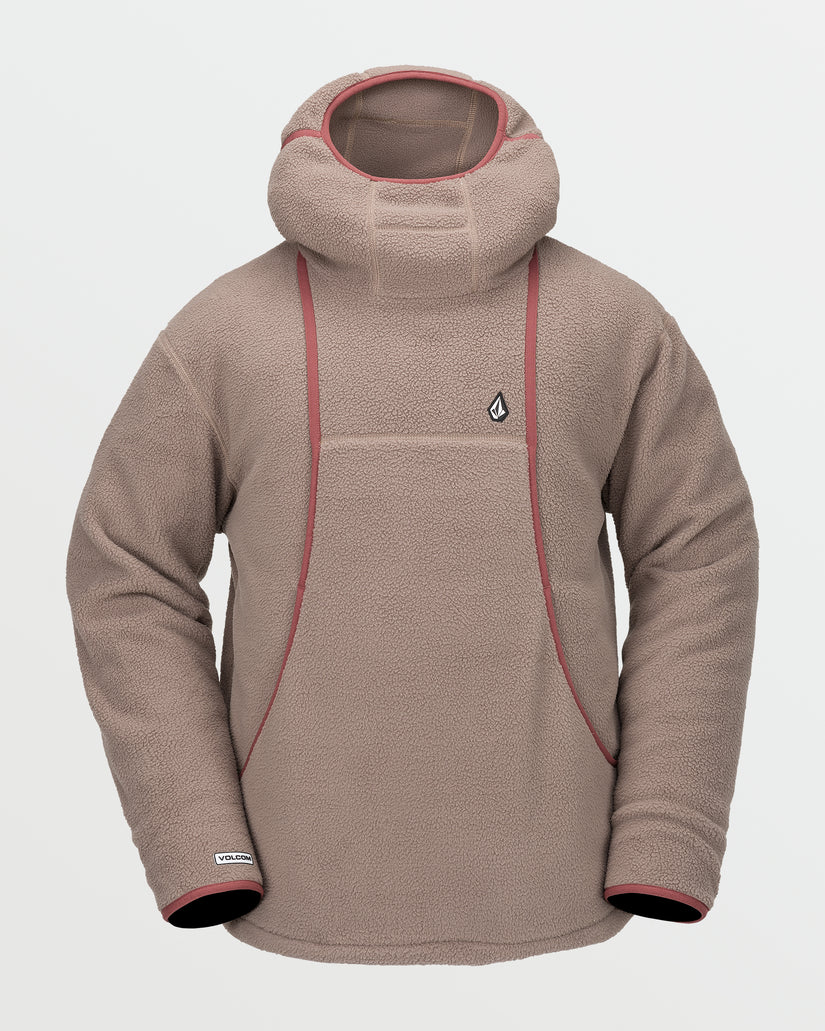 Volcom Untethered Balaclava Chestnut Brown Hooded Sweatshirt