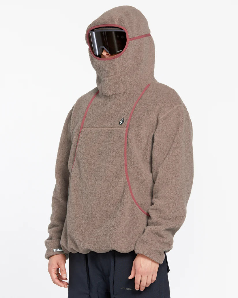 Volcom Untethered Balaclava Chestnut Brown Hooded Sweatshirt