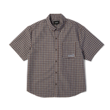 HUF Galaxy Plaid Dark Brown S/s Woven Shirt