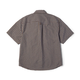 HUF Galaxy Plaid Dark Brown S/s Woven Shirt