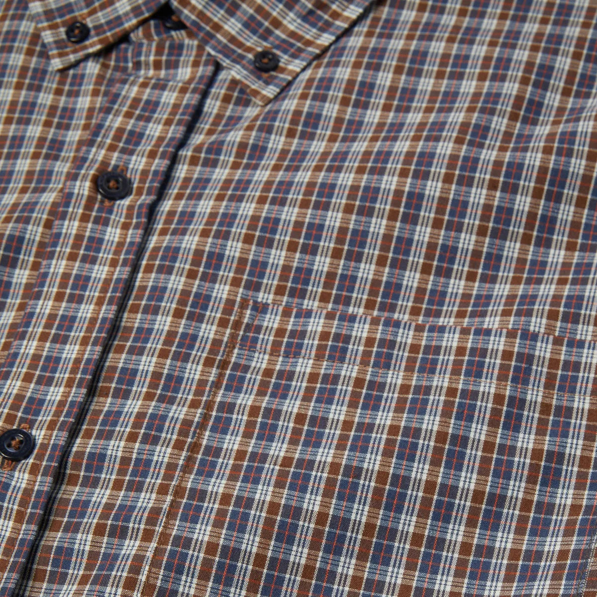 HUF Galaxy Plaid Dark Brown S/s Woven Shirt