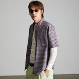 HUF Galaxy Plaid Dark Brown S/s Woven Shirt