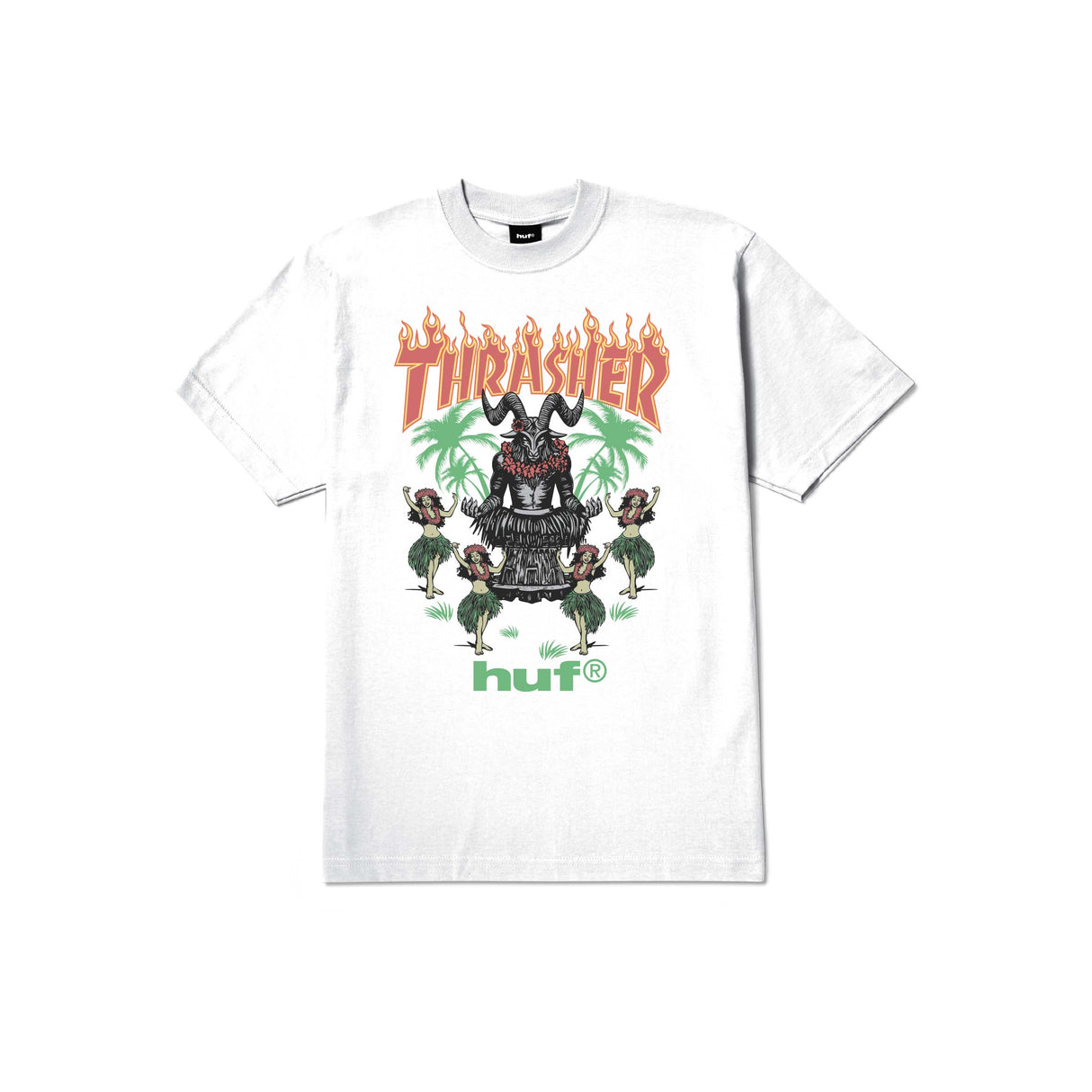Huf X Thrasher Goat Luau White S/s Shirt