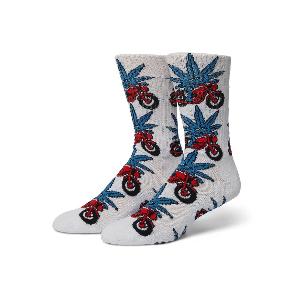 HUF Green Buddy Nitro White Sock