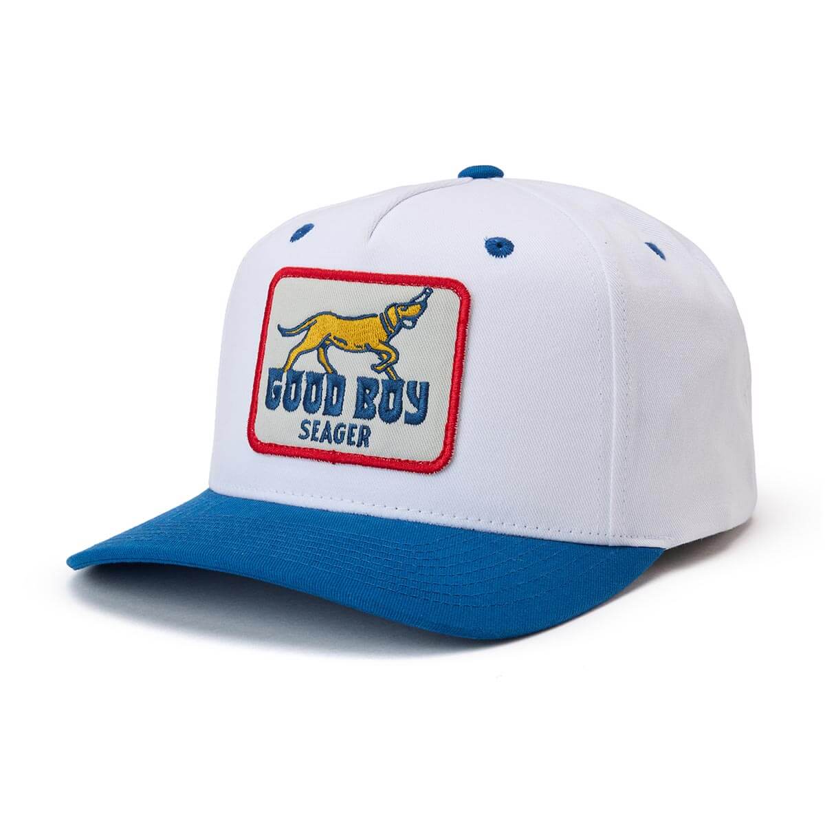 Seager Good Boy Cream Blue Snapback Hat